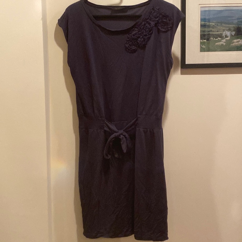 The Limited floral appliqué cap sleeve knit dress
